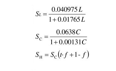 SL、SC和SH权重系数公式